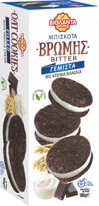 Gefüllte dunkle Kakao-Hafer-Doppelkekse mit Vanille-Creme – Violanta, 12 × 180 g (2,16 kg)