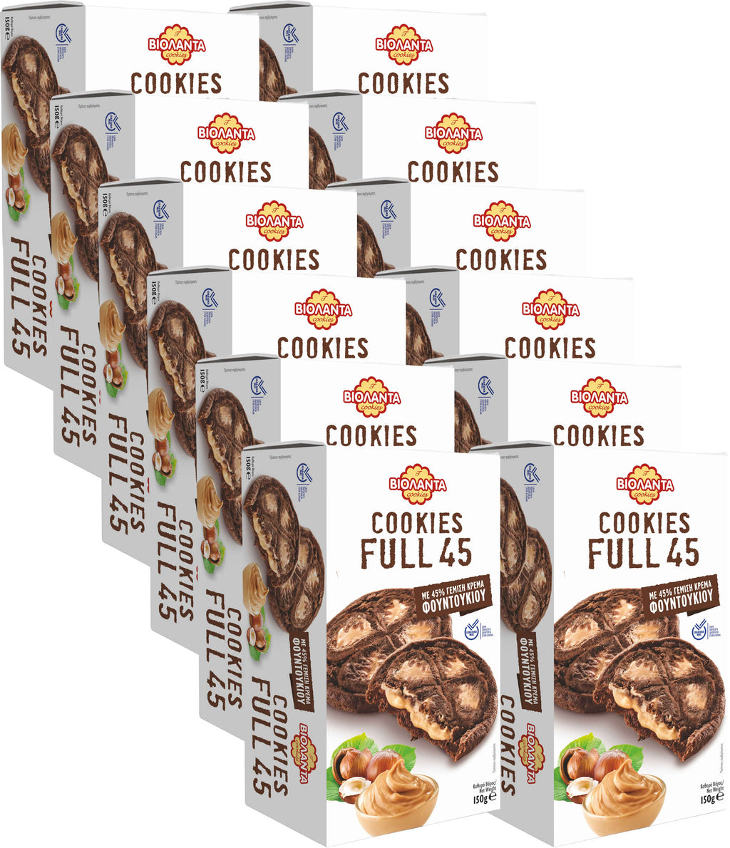 Cookies gefüllte Kekse mit 45% Haselnusscreme 1800g aus Griechenland