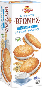 Filled Oat Sandwich Cookies with Yogurt Cream from Greece - Violanta, 12 × 180 g (2.16 kg)
