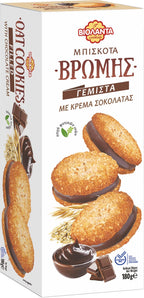 Gefüllte Hafer-Doppelkekse mit Schokoladen-Creme aus Griechenland – Violanta, 10 × 180 g (1,8 kg)
