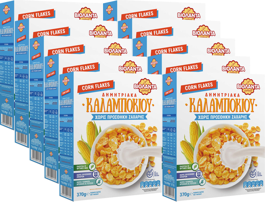 Cornflakes without added sugar from Greece - Violanta, 10 x 370 g (3.7 kg)