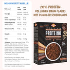 Bran Flakes mit dunkler Schokolade, 20 % Protein – Violanta, 10 × 370 g (3,7 kg)