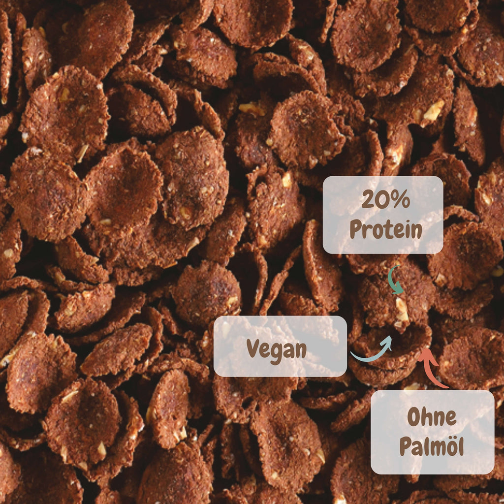 Bran Flakes mit dunkler Schokolade, 20 % Protein – Violanta, 10 × 370 g (3,7 kg)