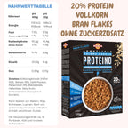 Whole Wheat Bran Flakes with No Added Sugar, 20% Protein – Violanta, 10 × 370 g (3.7 kg)