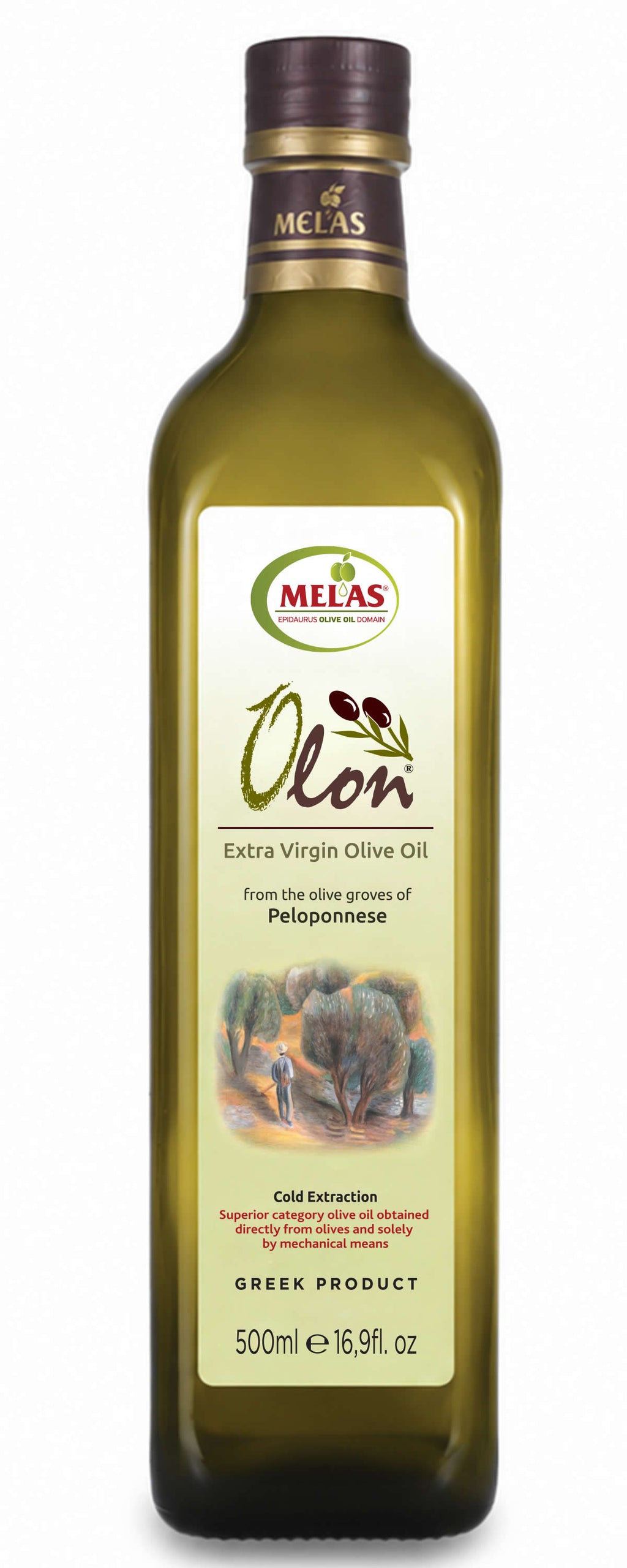 Extra Natives Olivenöl aus Griechenland, kaltgepresst – OLON, 12 × 500 ml (6 l)