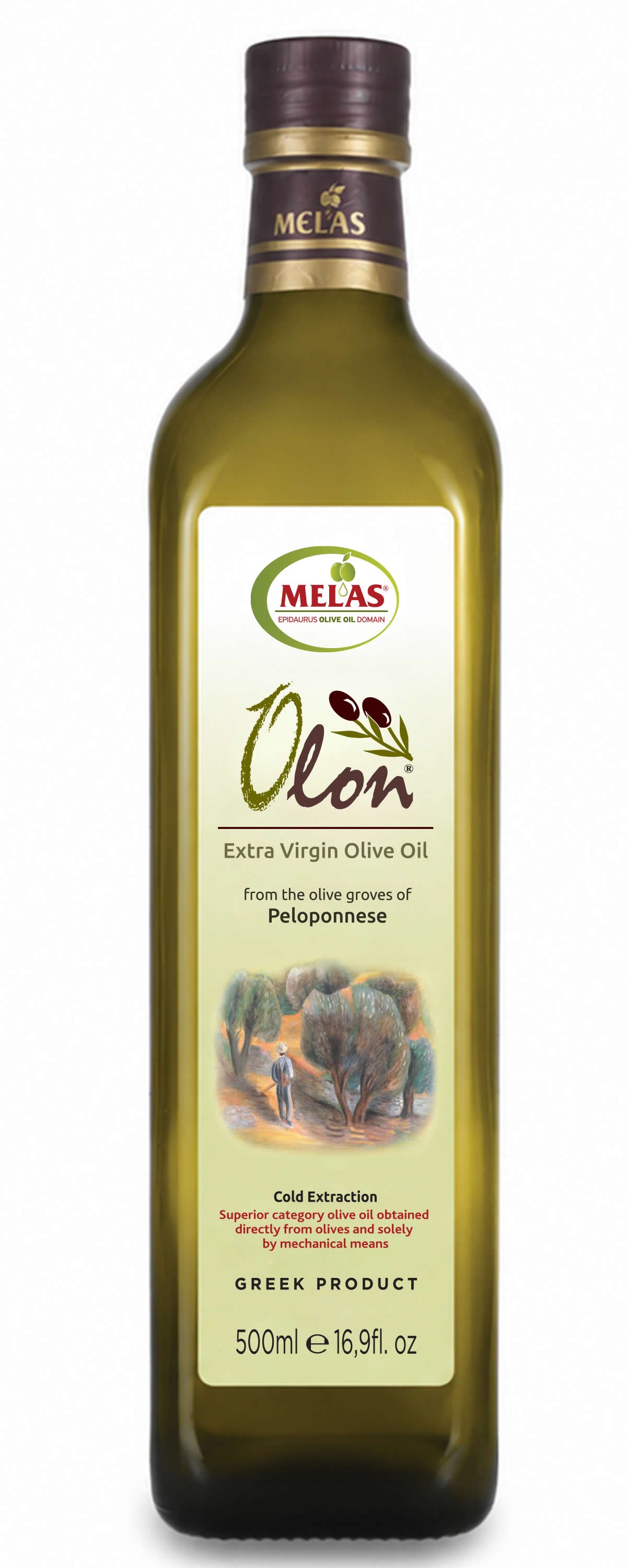 Extra Natives Olivenöl aus Griechenland, kaltgepresst – OLON, 12 × 500 ml (6 l)