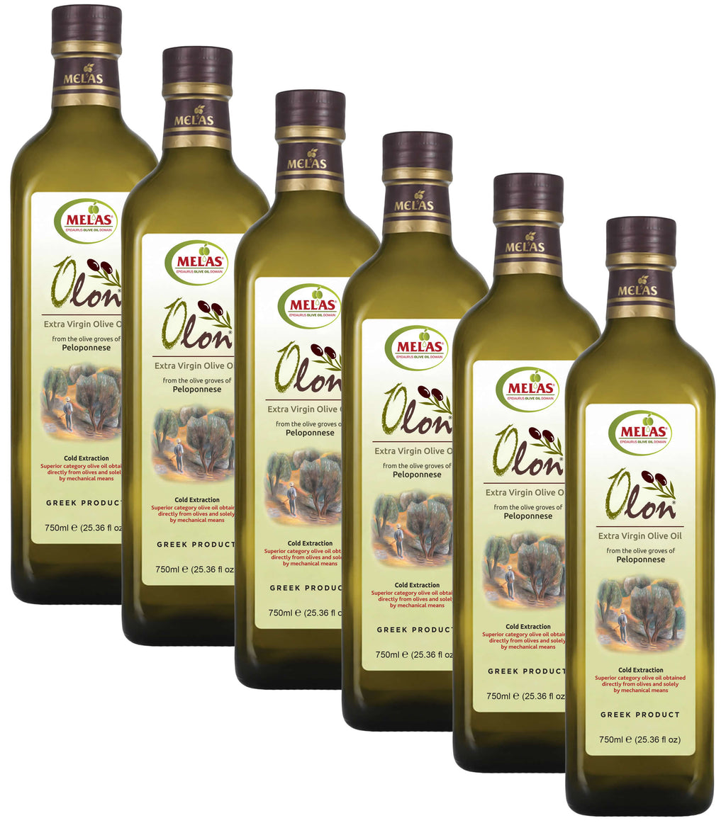 Extra Natives Olivenöl aus Griechenland, kaltgepresst – OLON, 6 × 750 ml (4,5 l)