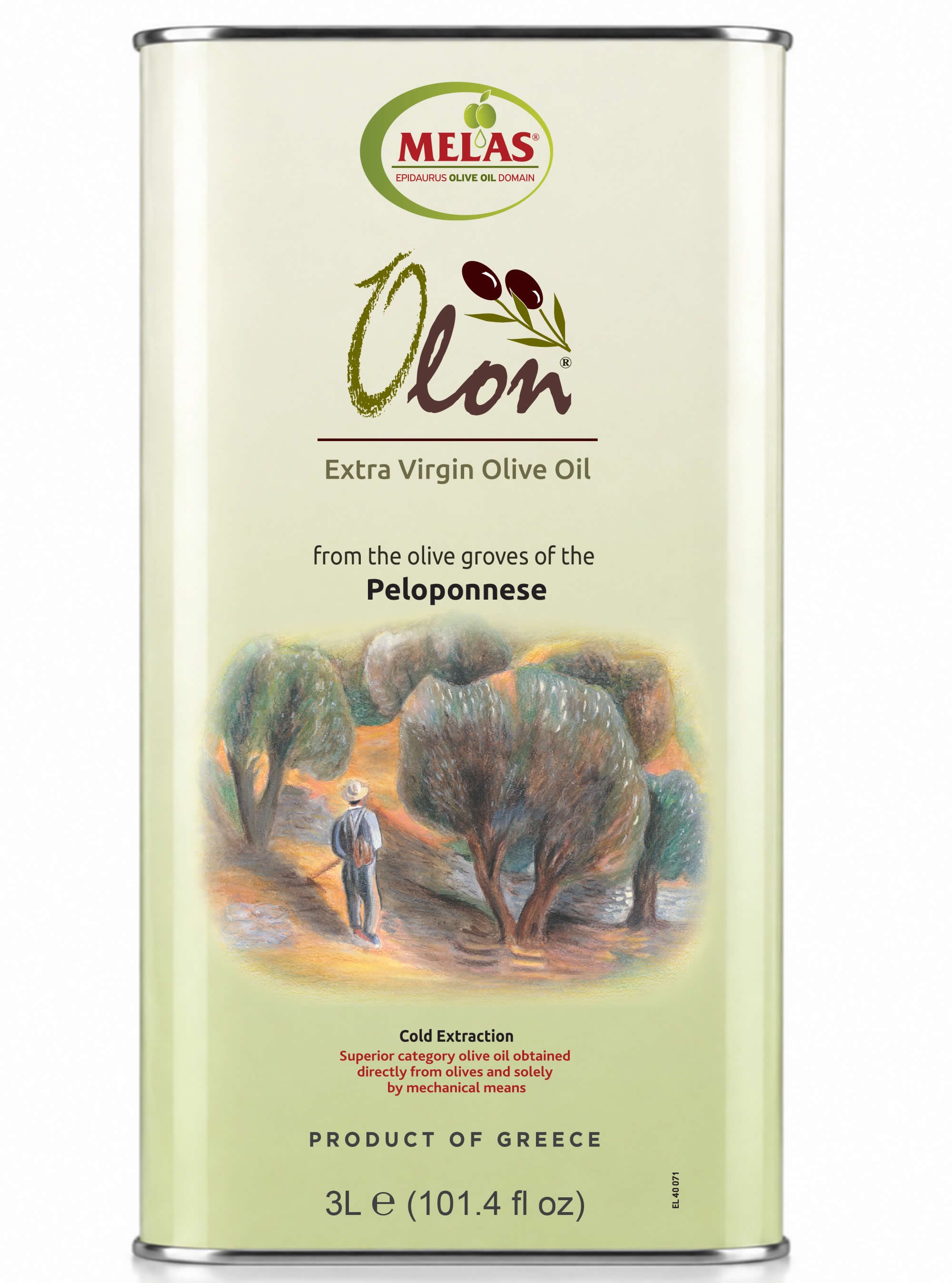 Extra Natives Olivenöl aus Griechenland, kaltgepresst – OLON, 3 l