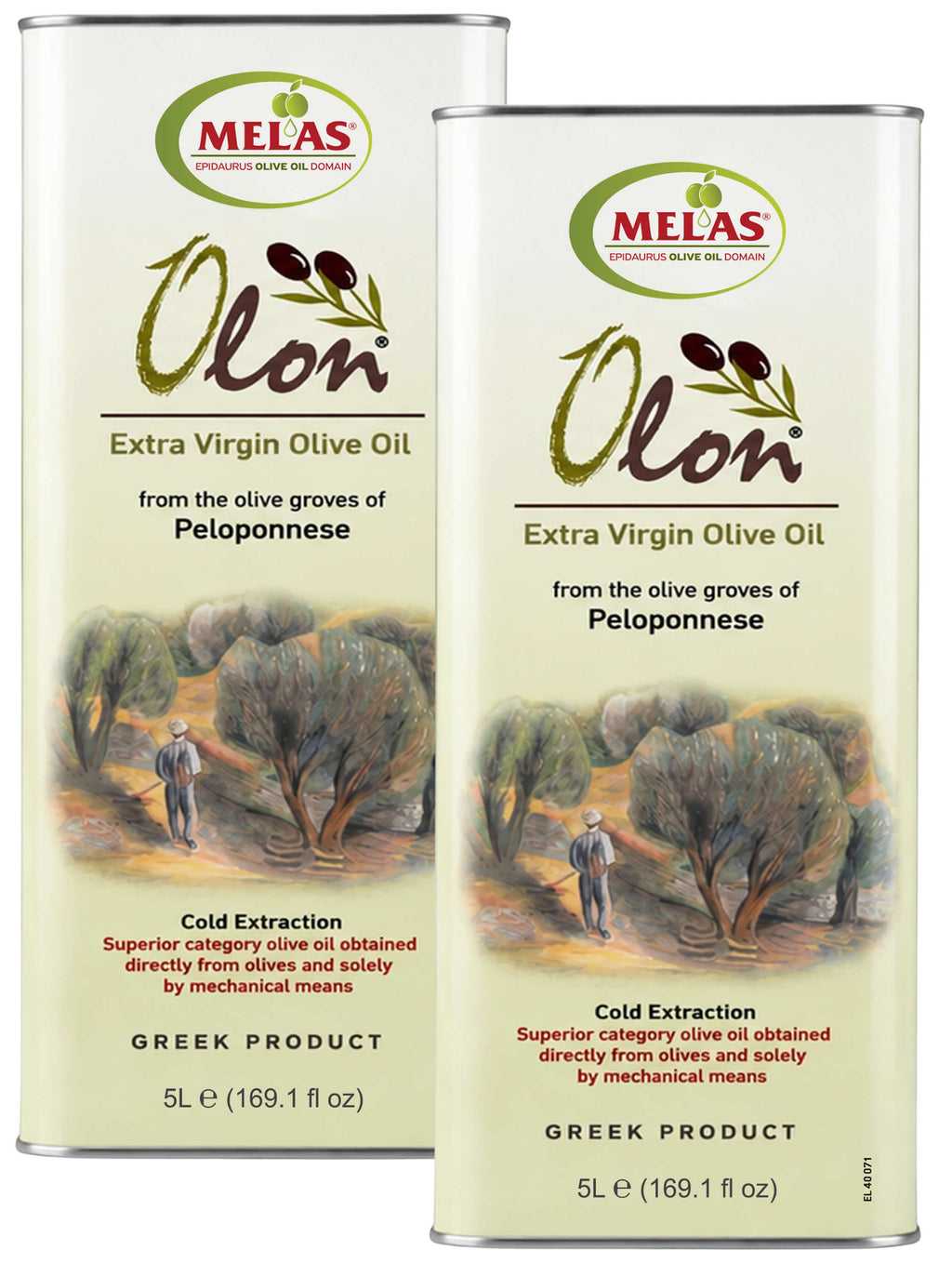 Extra Natives Olivenöl aus Griechenland, kaltgepresst – OLON, 2 × 5 l (10 l)