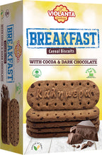 Frühstückskekse Kakao mit dunklen Schokostückchen – Violanta, 6 × 180 g (1,08 kg)